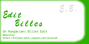 edit billes business card
